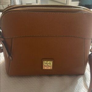 Dooney & Bourke Tan Crossbody Bag with Gold Accents
